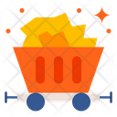 Mining Trolley Coal Combustible Icon