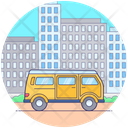 Minivan Minibus Local Transport Icon
