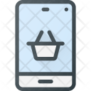 Mobile Shopping Basket Icon