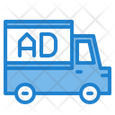 Mobile Advertising Truck Poster Poster Icon