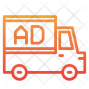 Mobile Advertising Truck Poster Poster Icon