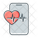 Mobile App Smartphone Heart Pulse Icon