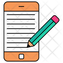 Mobile Article Writing Icon