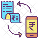Mobile Bills E Payment Mobile Invoice Payment Rupees Icon