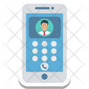 Mobile Call Person Identity Icon