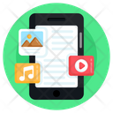 Online Content Mobile Content Digital Content Icon