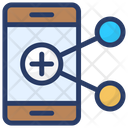 Mobile Data Share Mobile Sharing Data Exchange Concept Icon