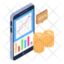 Stock Exchange Mobile Financial Analytics Online Analytics Icon