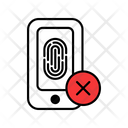 Mobile Fingerprint Failed Icon