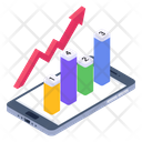 Mobile Growth Chart  Icon