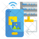 Mobile Server Connection Mobile Cloud Icon