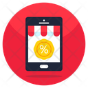 Mobile Shopping Discount Icon