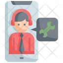 Mobile Support Online Icon