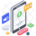 Mobile Voice Message  Icon