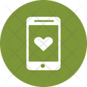 Mobile With Heart Heart Mobile Device Icon