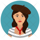 French Woman Avatar Icon