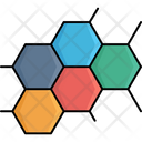 Molecule Structure Atoms Hexagons Icon