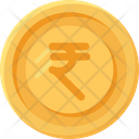 Moneda De Rupias Indias Icono