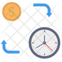 Dollar Cash Clock Icon