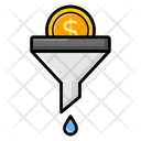 Conversion Funnel Money Filter Digital Conversion Icon