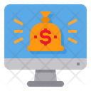 Money Bag Computer Financial Icon