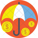 Umbrella Shelter Money Icon