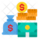 Saving Money Bag Coins Icon