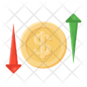 Currency Down Currency Rates Currency Value Icon