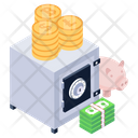 Bank Locker Safe Box Money Vault Icon