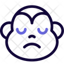 Monkey Sad Face Icon