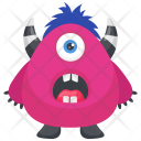Pink Mascot One Eye Icon