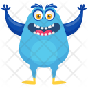 Abominable Snow Monster Cartoon Icon