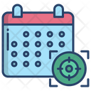 Monthly Target Goal Of Month Date Icon