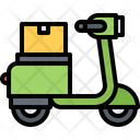 Moped Box Delivery Icon
