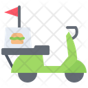 Moped Burger Delivery Burger Delivery Moped Icon