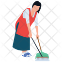 Mopping Housekeeping Cleaning Services Icon