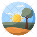 Morning Time Landscape Scenery Icon