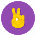 Victory Hand Gesture Peace Icon