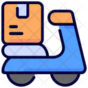 Motorcycle Package Shipping Icon