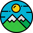 Mountain Travel Tourism Icon