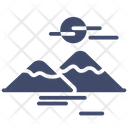 Mountain Lake Nature Icon