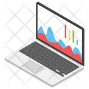 Mountain Chart Web Analytics Online Statics Icon