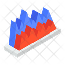 Mountain Chart Analytics Area Chart Icon
