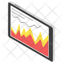 Mountain Graph Line Chart Business Growth Icon
