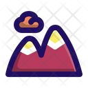 Mountains Camping Frozen Icon