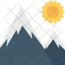 Mountains Hills Sun Icon