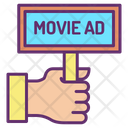 Hand Ad Board Movie Advertising Advertising Board Icon
