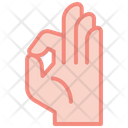 Mudra Hand Symbol Icon
