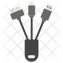 Multi Charge Usb Cables Connected Connector Icon