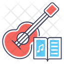 Music Class Electric Guitar Music Book Icon